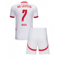 Fotbalové Dres RB Leipzig Antonio Nusa #7 Dětské Domácí 2024-25 Krátký Rukáv (+ trenýrky)